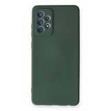 Erdo Ticaret Samsung Galaxy A72 Kılıf Koyu Yeşil Nano Silikon Kadife İç Yüzey
