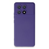 Erdo Ticaret Poco X6 Pro Kılıfı Nano İçi Kadife Silikon Mor
