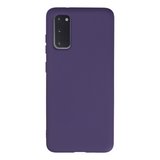 Galaxy S20 Kılıf Nano içi Kadife Silikon - Mor