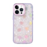 Erdo Ticaret iPhone 14 Pro Max Kılıf Mor Lumi Desenli Arka Kılıf