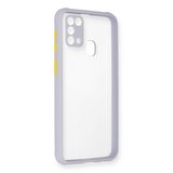 Galaxy M31 Kılıf Miami Şeffaf Silikon - Lila