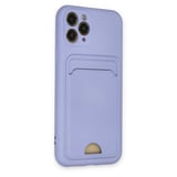 iPhone 11 Pro Kılıf Kelvin Kartvizitli Silikon - Lila