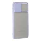 Galaxy A22 Kılıf Palm Buzlu Kamera Sürgülü Silikon - Lila