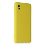 Galaxy A01 Core Kılıf Nano içi Kadife Silikon - Sarı