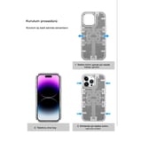 Erdo Ticaret iPhone 14 Pro Kılıf Mekanik Bumper Kapak Gold