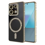 Erdo Ticaret Redmi Note 13 Pro 4G Kılıf Gold Simli Magneticsafe Darbe Emici TPU