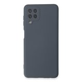 Galaxy A22 Kılıf Nano içi Kadife Silikon - Gri