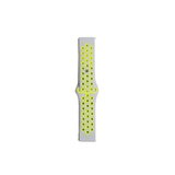 Watch 20mm Spor Delikli Kordon - Gri-Yeşil