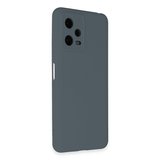 Redmi Note 12 Pro 5G Kılıf Nano içi Kadife Silikon - Gri