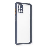 Galaxy M51 Kılıf Miami Şeffaf Silikon - Gri