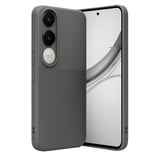 Erdo Ticaret V50 Lite 4G Auto Focus Karbon Kapak Kılıf Gri Arka Kılıf