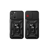 iPhone 16 Pro Kılıf Pars Lens Yüzüklü Silikon - Gümüş