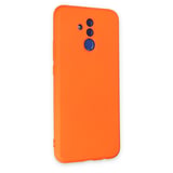 Mate 20 Lite Kılıf Nano içi Kadife Silikon - Turuncu