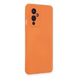 One Plus 9 Kılıf Nano içi Kadife Silikon - Turuncu