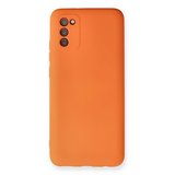 Galaxy A03S Kılıf Nano içi Kadife Silikon - Turuncu