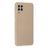 Galaxy A22 Kılıf Nano içi Kadife Silikon - Pudra