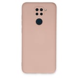 Redmi Note 9 Kılıf Nano içi Kadife Silikon - Pudra