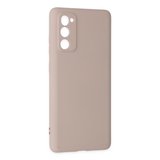 Galaxy S20 FE Kılıf Nano içi Kadife Silikon - Pudra