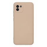 Galaxy A03 Kılıf Nano içi Kadife Silikon - Pudra