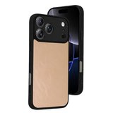 iPhone 17 Pro Max Aras Deri Kapak - Pudra