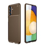 Galaxy A36 Kılıf Auto Focus Karbon Kapak - Kahverengi