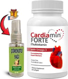 Cardiamin Forte 1 Kutu Multivitaminli OMEGA3LÜ 60 Soft Jel Kapsüllü Formül + Çörek Otu Masaj Yağı 30 ml