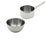 Paslanmaz Çelik 2'li Sosluk ve Sütlük Seti (14cm & 17cm)