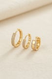 3 lü Set Gold Renk Halka Model Küpe