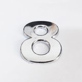 8 Rakamı 3,75 cm Krom Yapışkanlı