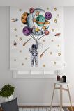 Zebra Perde Astronut Ve Gezegenler Desenli Çocuk Odası Zebra Perde