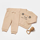 Sweatshirt & Pantolon Takım 8011 Taş