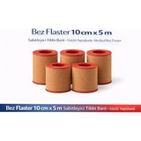 Bez Flaster 10 cm x 5 m Sabitleyici Tıbbi Bant Kahverengi Bez Flaster Güçlü Yapışkanlı 5 Adet