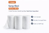 Sargı Bezi 15 cm x 10 m 3 Adet Pamuklu Hidrofil Gazlı Bez Rulo Sargı Bezi Seti