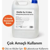 Distile Su 5 Litre Saflaştırılmış Deiyonize Saf Su Çok Amaçlı Kullanım 1 ADET