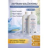 Zefiran Solüsyonu 1 Litre 2 Adet Set Antiseptik Hijyen ve Çok Amaçlı Temizlik Solüsyonu