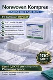 Nonwoven Kompres 7,5x7,5 cm 4 Katlı Steril 100 Adet (5’li Zarflardan 20 Paket) Pansuman Spanç 1 KUTU