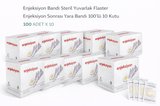 Enjeksiyon Bandı Steril Yuvarlak Flaster Enjeksiyon Sonrası Yara Bandı 100’lü 10 Kutu
