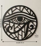 Horus Gözü Duvar Tablosu MDF Lazer Kesim Geometrik Modern Duvar Süsü Eye of Horus Dekor