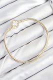Pirinç Charm Zirkon Taşlı Yonca Model Gold Renk Kadın Bileklik