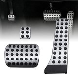 Mercedes W204-W207-W211-W212-W215-W220-E250 Uyumlu Geçme Otomatik Pedal Seti 3 Parça Siyah Krom