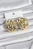 Pirinç Gold Renk Vintage Kadın Küpe