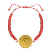 Gekas Kuyumculuk 22 Ayar Yeni Tam Altın Pembe Renkli İpli Bileklik