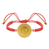 Gekas Kuyumculuk 22 Ayar Yeni Tam Altın Pembe Renkli İpli Bileklik