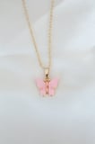 Gold Kaplama Pembe Sedefli Kolye