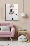 Erkek Ve Kız Çocuk Odaları Için Dekoratif Soyut Desenli Figürlü Kanvas Çerçeve Çerçeveli Tablo