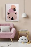 Erkek Ve Kız Çocuk Odaları Için Dekoratif Soyut Desenli Figürlü Kanvas Çerçeve Çerçeveli Tablo