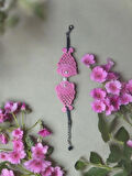 El Yapımı Etnik Otantik Aesthetic Soft Vibes Vintage Doğal İnci Boncuklu Hediyelik Pembe Renk Balık Bileklik