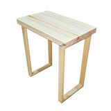 Barış Dizayn BasicTable40 Doğal Ahşap Tekli Sehpa Çay Sehpası (40x26cm) Verniksiz El Yapımı