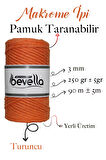 Taranan Makrome Ipi 3mm Tek Büküm Taranabilir Pamuk Makrome Ipi Turuncu