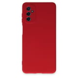 Galaxy M52 5G Kılıf Nano içi Kadife Silikon - Kırmızı